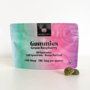Gummies CBD 30mg + THC 5mg / Framboise Verte