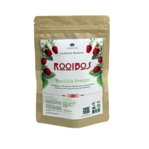 Infusion Rooibos Vanille Fraise, Fleur de Chanvre CBD (25%), 40g